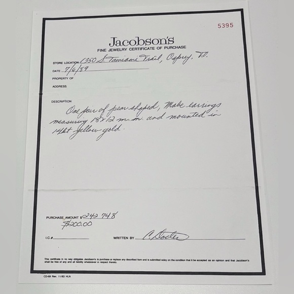 Pear-Shaped Mabe Earrings - Picture 4 of 4